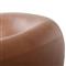 Riley Mid Century Modern Brown Upholstered Leather Wood Barrel Chair