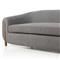 Riley Mid Century Modern Grey Performance Upholstered Natural Wood Sofa - 86.5&quot;W
