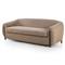 Riley Mid Century Modern Light Brown Upholstered Natural Wood Sofa - 86.5&quot;W
