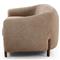 Riley Mid Century Modern Light Brown Upholstered Natural Wood Sofa - 86.5&quot;W