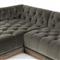 Emmy Rustic Grey Upholstered Velvet Sectional - Left Arm Facing - 109&quot;W x 62&quot;D