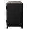 Clarence Rustic Lodge Black Oak Wood Clear Glass 4 Door Media Cabinet - 78&quot;W