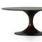 Mona French Country Brown Aluminum Round Pedestal Coffee Table