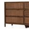 Rhian Coastal Beach Brown Mango Wood Frame Woven Cane 6 Drawer Double Dresser