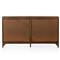 Rhian Coastal Beach Brown Mango Wood Frame Woven Cane 6 Drawer Double Dresser