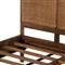 Rhian Coastal Beach Dark Brown Woven Cane Mango Wood Frame Bed - King