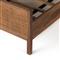 Rhian Coastal Beach Dark Brown Woven Cane Mango Wood Frame Bed - King