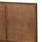Rhian Coastal Beach Dark Brown Woven Cane Mango Wood Frame Bed - King