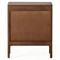 Rhian Coastal Beach Woven Cane Brown Black Mango Wood Left Facing Nightstand