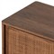 Rhian Coastal Beach Woven Cane Brown Black Mango Wood Left Facing Nightstand