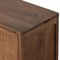 Rhian Coastal Beach Woven Cane Brown Black Mango Wood Left Facing Nightstand