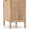 Rhian Coastal Beach Natural Mango Wood Woven Cane Wood Tall Chest Dresser