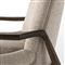Olena Mid Century Modern Beige Upholstered Brown Wood Dining Arm Chair