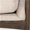 Olena Mid Century Modern Beige Upholstered Brown Wood Dining Arm Chair