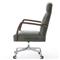 Sonn Mid Century Black Upholstered Leather Silver Stainless Steel Office Chair