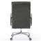 Sonn Mid Century Black Upholstered Leather Silver Stainless Steel Office Chair