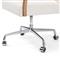 Sonn Mid Century Cream Performance Boucle Silver Stainless Steel Office Chair