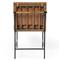 Inno Industrial Brown Faux Leather Oak Wood Black Iron Frame Dining Side Chair