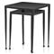Fector Industrial Black Aluminum Top Matte Iron Frame Square Nesting End Table
