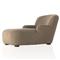 Kaden Modern Classic Brown Upholstered Boucle Wood Frame Chaise Lounge