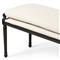 Lucy French Cream Performance Dark Brown Oak Nailhead Trim Dining Bench