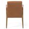 Jolie Rustic Lodge Brown Faux Leather Upholstered Wood Dining Arm Chair