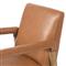 Jolie Rustic Lodge Brown Faux Leather Upholstered Wood Dining Arm Chair