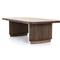 Farvald Mid Century Modern Dark Brown Reclaimed Wood Rectangular Coffee Table