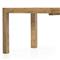 Zulu Rustic Natural Brown Wood Rectangular Extendable Dining Table - 74-94&quot;W