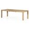 Zulu Rustic Natural Brown Wood Rectangular Extendable Dining Table - 74-94&quot;W