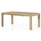 Zulu Rustic Natural Brown Wood Rectangular Extendable Dining Table - 74-94&quot;W