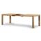 Zulu Rustic Natural Brown Wood Rectangular Extendable Dining Table - 74-94&quot;W