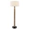 Russel Industrial Loft Bone Suede Bronze Iron Base Column Floor Lamp