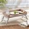 Neriya Coastal Beach Whitewash Rattan Handwoven Lap Tray Table