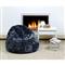 Shiloh Modern Steel Grey Long Wool Sheepskin Fur Beanbag