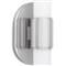 Dixon Polished Nickel Steel White Glass Flush Mount Sconce