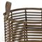 Finn Rustic Lodge Brown Woven Leather Floor Basket - Small