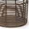 Finn Rustic Lodge Brown Woven Leather Floor Basket - Small