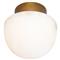 Parker Modern Natural Alabaster Stone Brass Steel Flush Mount