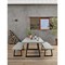 Maceo Modern Classic Grey Stone Top Black Iron Base Outdoor Dining Table - 78.75&quot;W