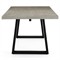 Maceo Modern Classic Grey Stone Top Black Iron Base Outdoor Dining Table - 78.75&quot;W