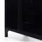 Stancil Industrial Loft Matte Black Iron Frame Clear Glass Door Arch Display Case
