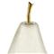 Pome Hollywood Regency White Frosted Glass Gold Accent Pear Figurine - Set of 2