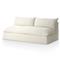 Cee Modern Classic White Upholstered Outdoor Armless Sofa