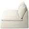 Cee Modern Classic White Upholstered Outdoor Armless Sofa