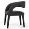 Alexander Mid Century Modern Charcoal Black Performance Boucle Dining Arm Chair