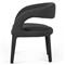 Alexander Mid Century Modern Charcoal Black Performance Boucle Dining Arm Chair