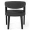 Alexander Mid Century Modern Charcoal Black Performance Boucle Dining Arm Chair