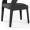 Alexander Mid Century Modern Charcoal Black Performance Boucle Dining Arm Chair
