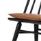 Lara Rustic Lodge Brown Leather Black Oak Windsor Dining Side Chair